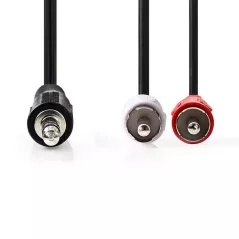 Cavo audio 1 jack 3.5mm stereo maschio - 2 RCA maschio 1.5mt