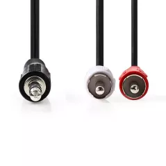 Audio cable 1 jack 3.5mm stereo male - 2 RCA male 5mt