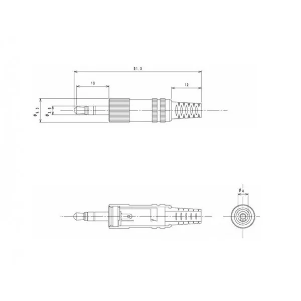 Spina JACK 3.5mm stereo metallico LUMBERG Ceb - 2