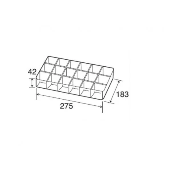 Component holder 18 compartments 203-132I