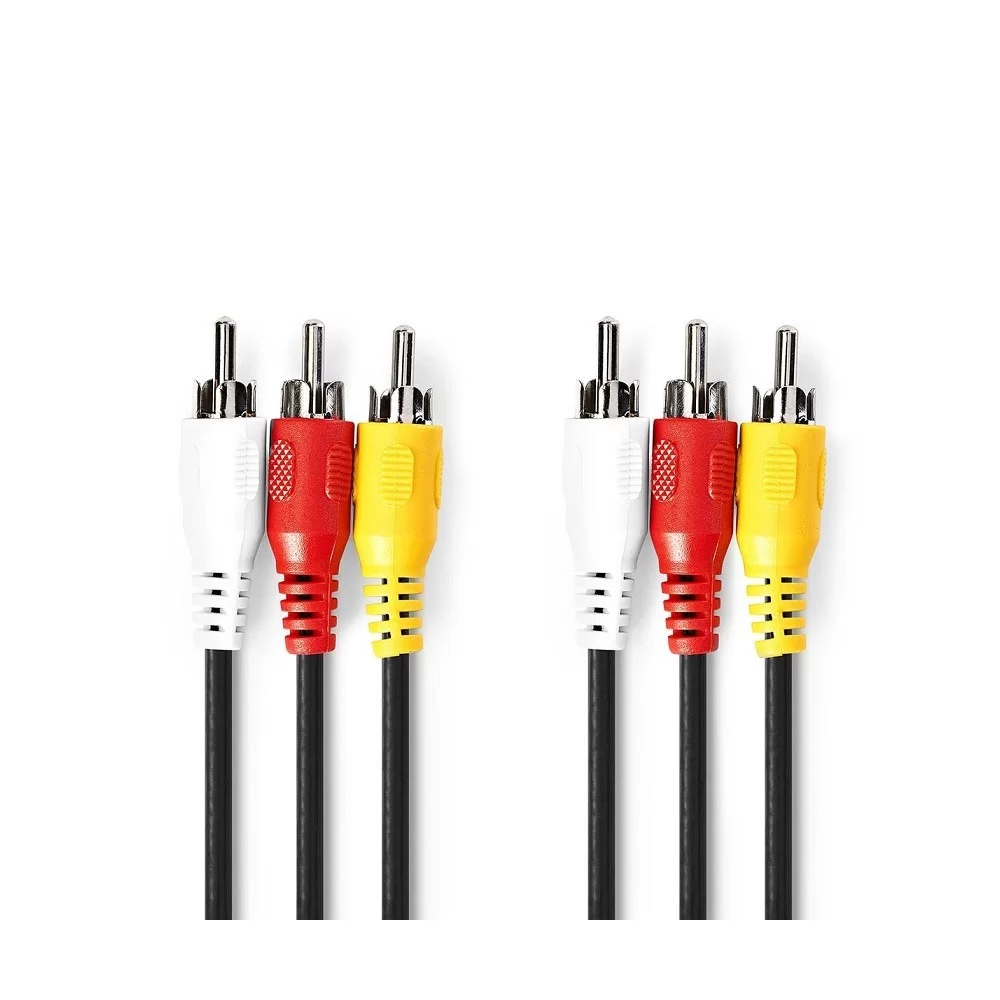 3 RCA male - 3 RCA male audio video cable 3mt