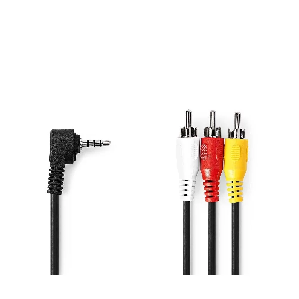 Audio video cable 3.5mm jack - 3 RCA male 2mt