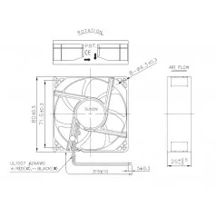 Fan 80x80x25 24V EF80252S1-1000U-A99