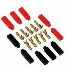 Kit faston 2.86mm maschio con coperture rosso nero 10pz