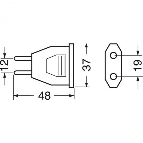 United States US plug adapter - 2 pole 10A socket