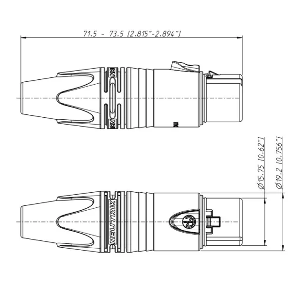 Neutrik 3-pin XLR socket NC3FXX