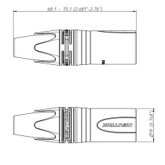 Spina XLR 3 poli Neutrik NC3MXX