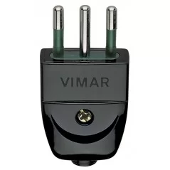 Vimar black 10A electrical plug 00201