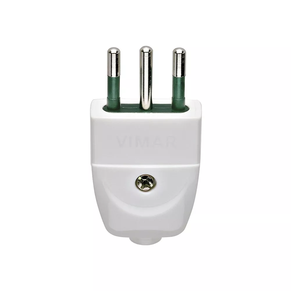 Vimar white 10A electrical plug 00201.B