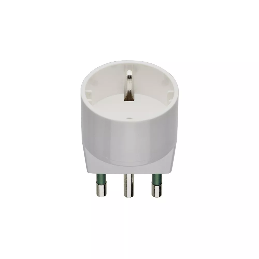 Schuko adapter - 16A large white Vimar plug