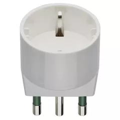 Schuko adapter - 16A large white Vimar plug