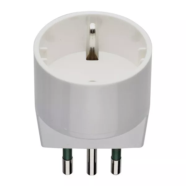 Schuko adapter - large 10A white Vimar plug