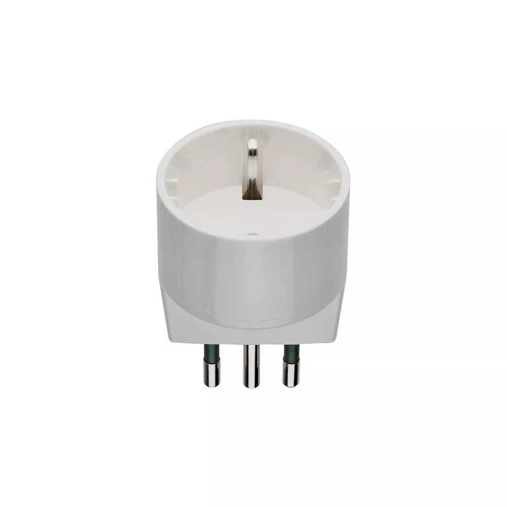 Schuko adapter - large 10A white Vimar plug