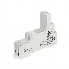 Socket for din bar double exchange relay