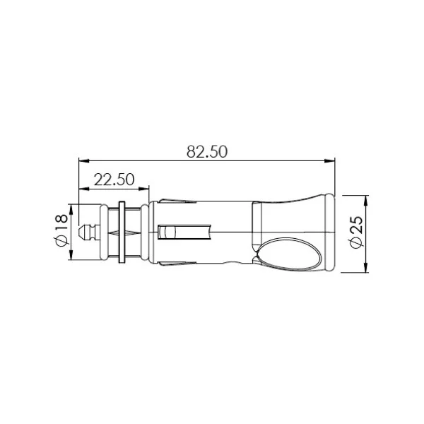 Cigarette lighter plug with reduced pitch