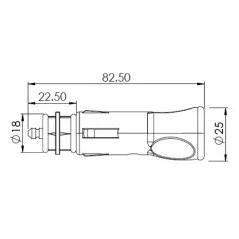 Cigarette lighter plug with reduced pitch