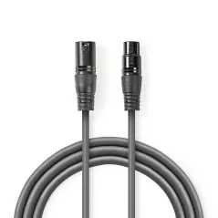 Male - female balanced XLR cable 1.5m