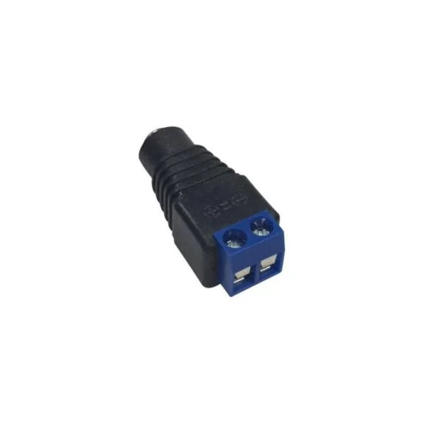 DC 5.5x2.1 plug with screw terminal