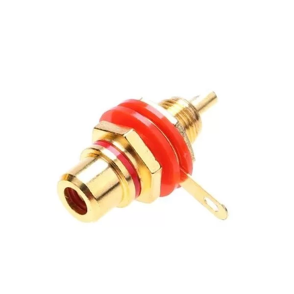 Panel golden red RCA socket