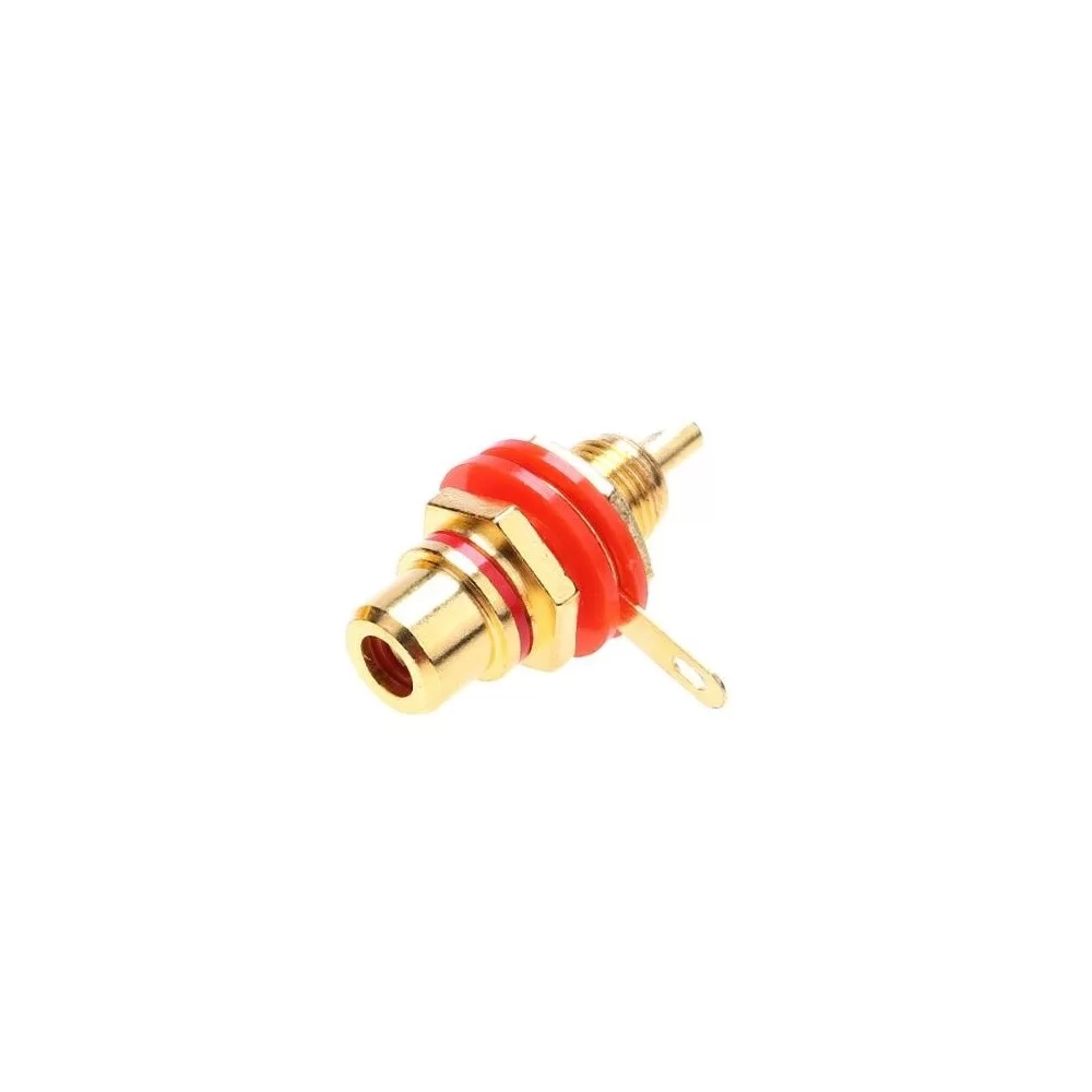 Panel golden red RCA socket