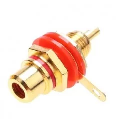 Panel golden red RCA socket