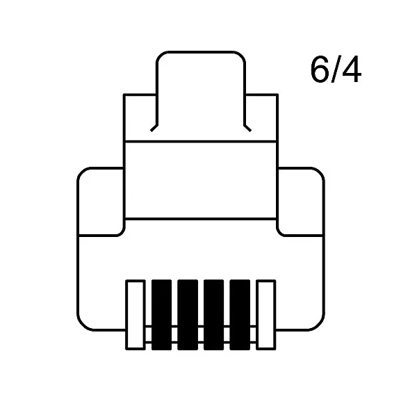 Spina telefonica RJ11 6P4C