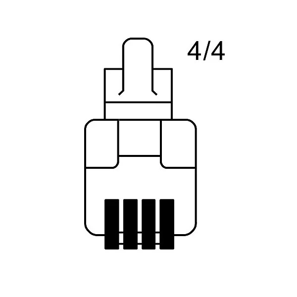 Spina telefonica RJ9 4P4C da cornetta
