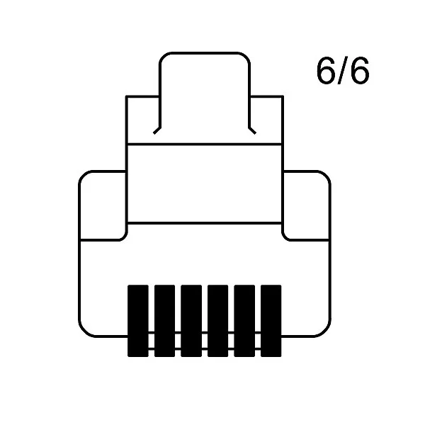 Spina telefonica RJ12 6P6C