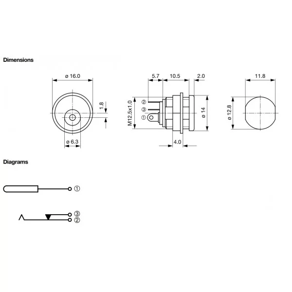 5.5x2.1mm DC plug for large pitch panel