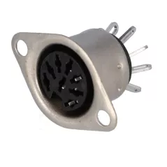 DIN 41524 8-pole 262° panel socket