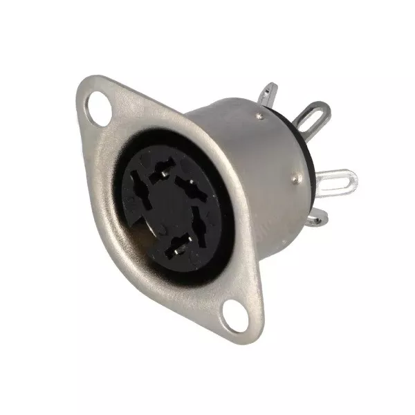 DIN 5-pole 240° panel socket