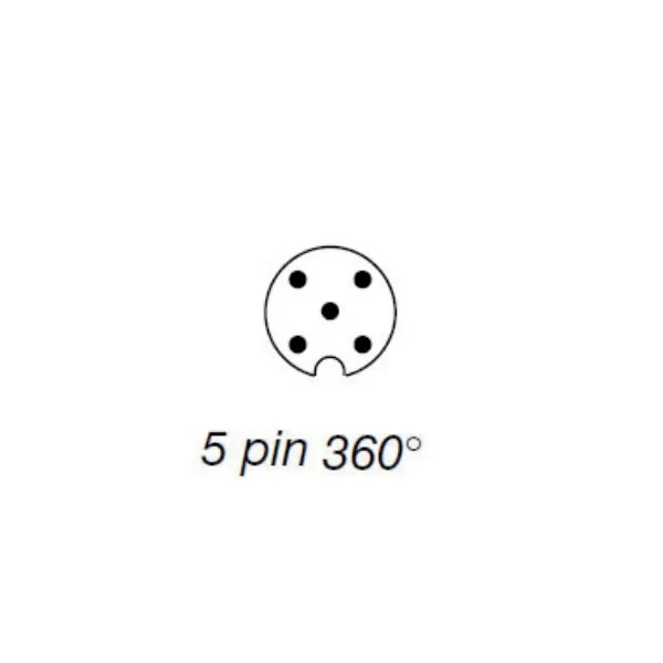 5-pole 360° cable DIN plug