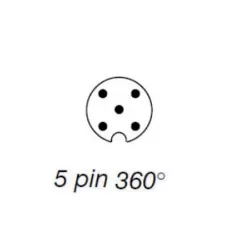 5-pole 360° cable DIN plug