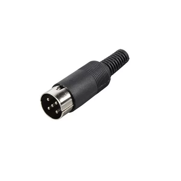 5-pole 360° cable DIN plug