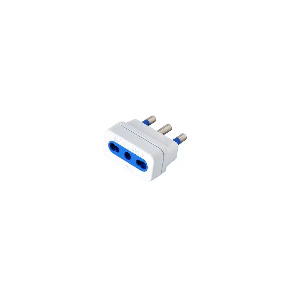 16A plug adapter - white bypass socket