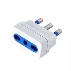 16A plug adapter - white bypass socket