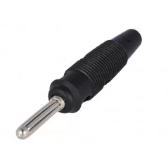 Banana plug 4mm black Hirschmann BUELA 20 K SW