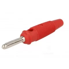 Banana plug 4mm red Hirschmann BUELA 20 K RT