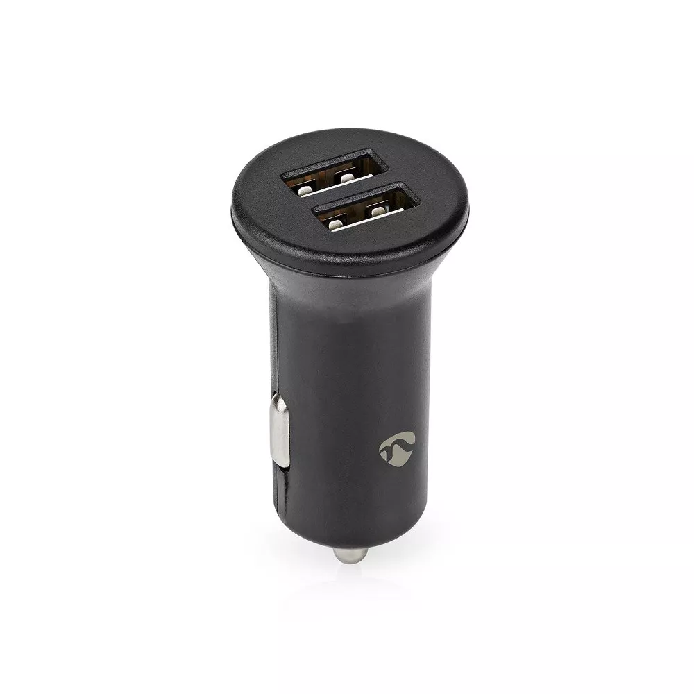 Alimentatore auto 5V 4.8A 24W 2 USB nero