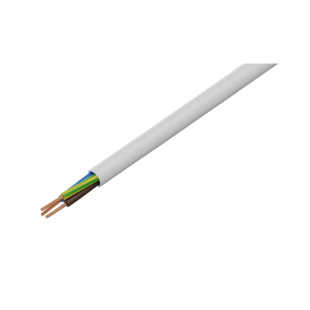 Electric cable 3x1mm white