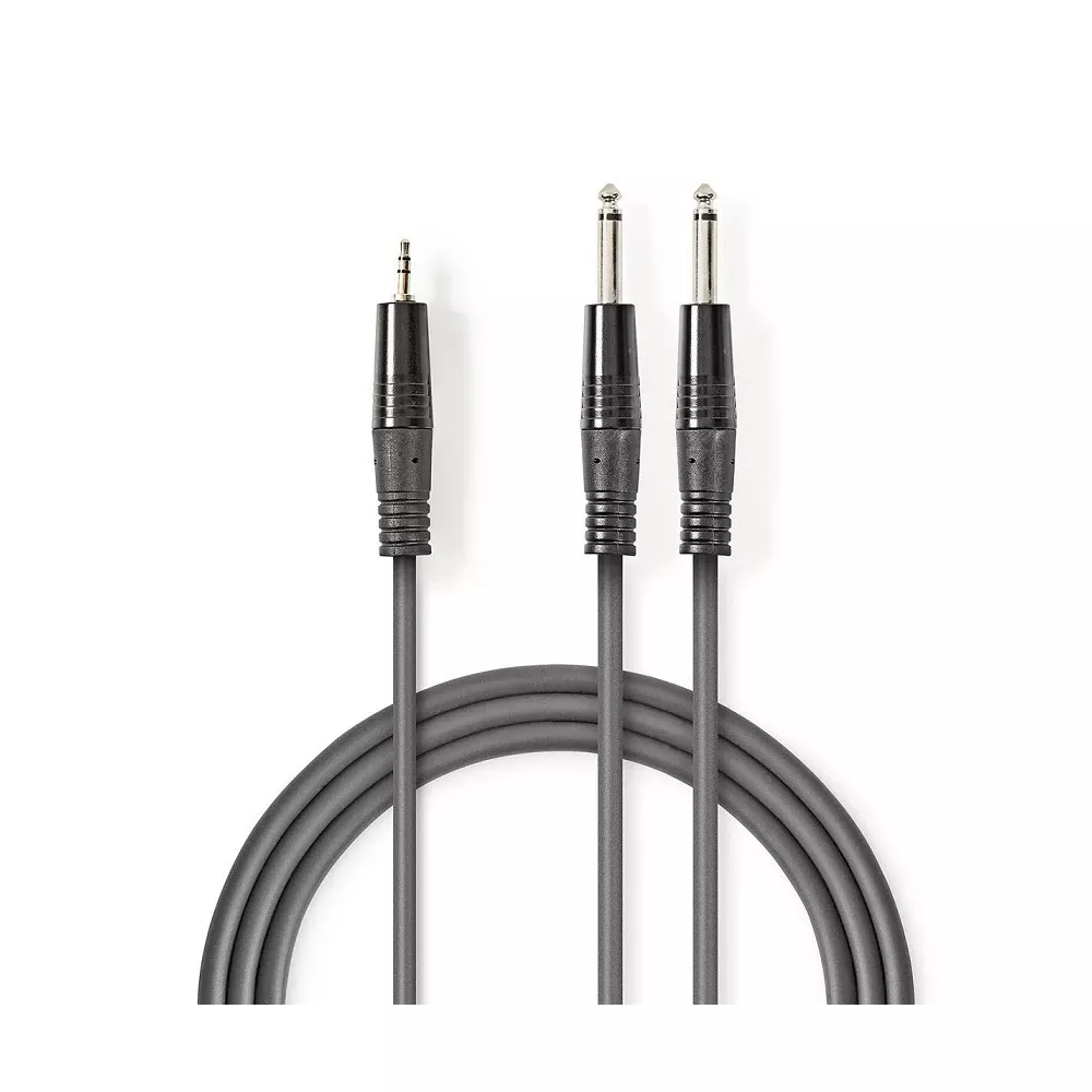 3.5mm stereo jack cable - 2 mono 6.3mm jacks