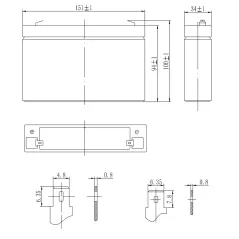 6V 7Ah lead acid battery